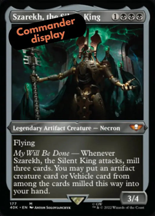 Szarekh the Silent King (Display Commander) (Surge Foil) [Warhammer 40,000] - MTG Single