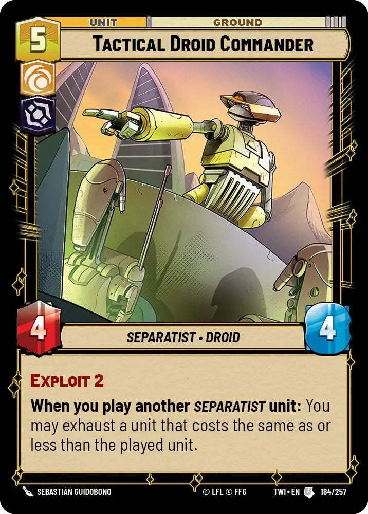 Tactical Droid Commander (184/257) [Twilight of the Republic] - Star Wars: Unlimited Single