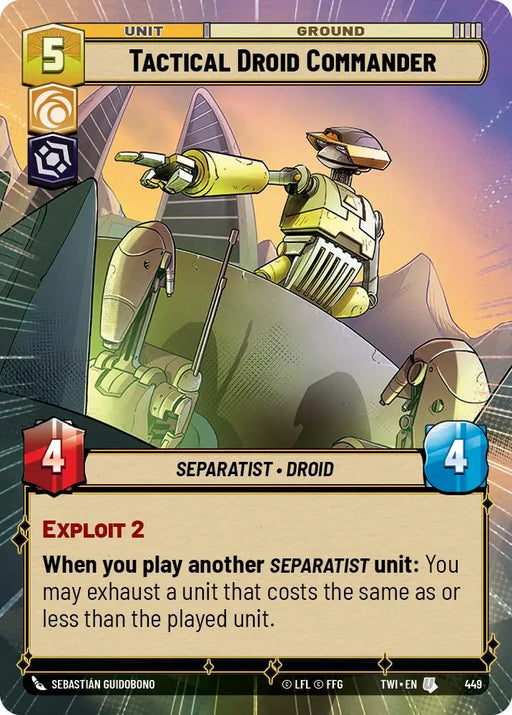 Tactical Droid Commander (Hyperspace) (449) [Twilight of the Republic] - Star Wars: Unlimited Single