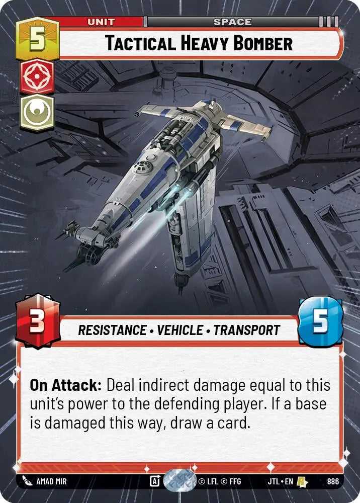Tactical Heavy Bomber (Hyperspace Foil) (886) [Jump to Lightspeed] - Star Wars: Unlimited Single