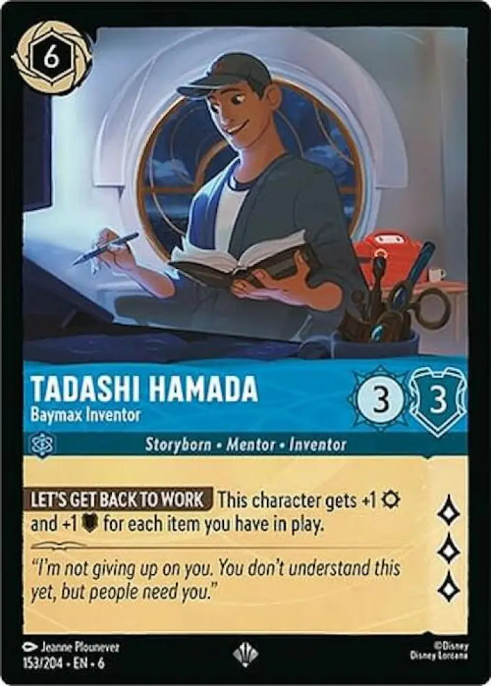 Tadashi Hamada - Baymax Inventor (153/204) [Azurite Sea] - Lorcana Single