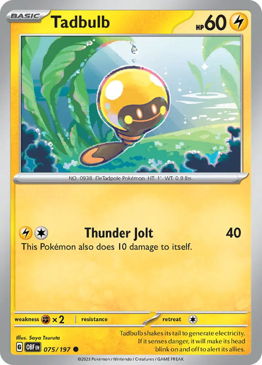 Tadbulb (075/197) [Scarlet & Violet: Obsidian Flames] - Pokemon Single