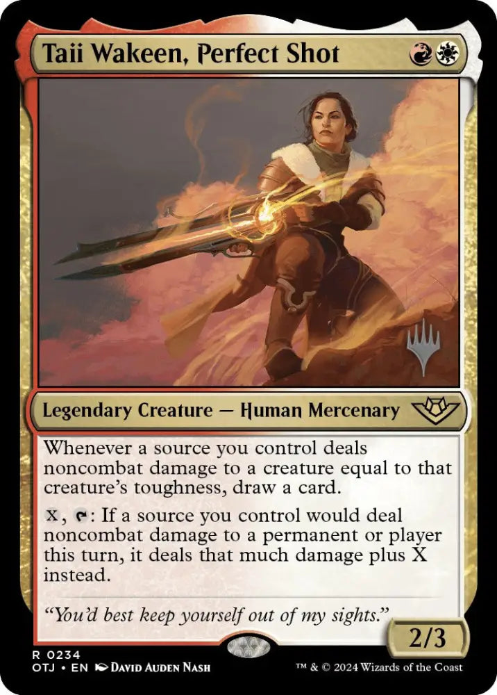 Taii Wakeen Perfect Shot (Promo Pack) [Outlaws of Thunder Junction Promos] - MTG Single