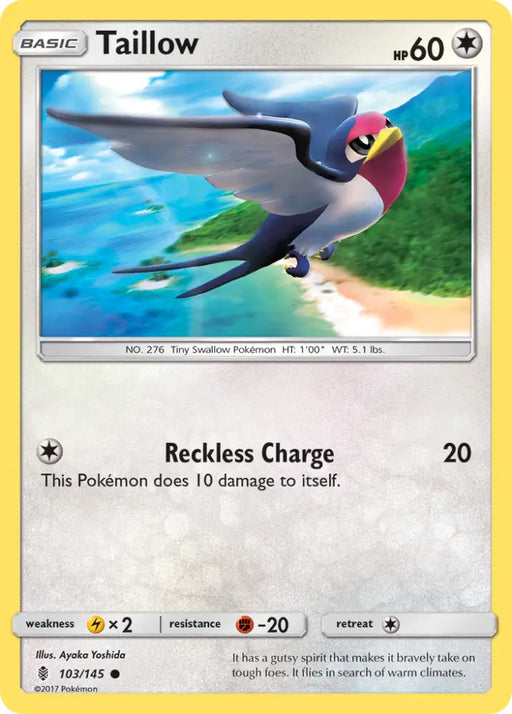 Taillow (103/145) [Sun & Moon: Guardians Rising] - Pokemon Single