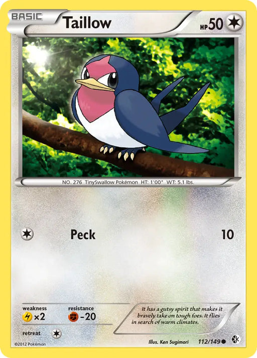 Taillow (112/149) [Black & White: Boundaries Crossed] - Pokemon Single