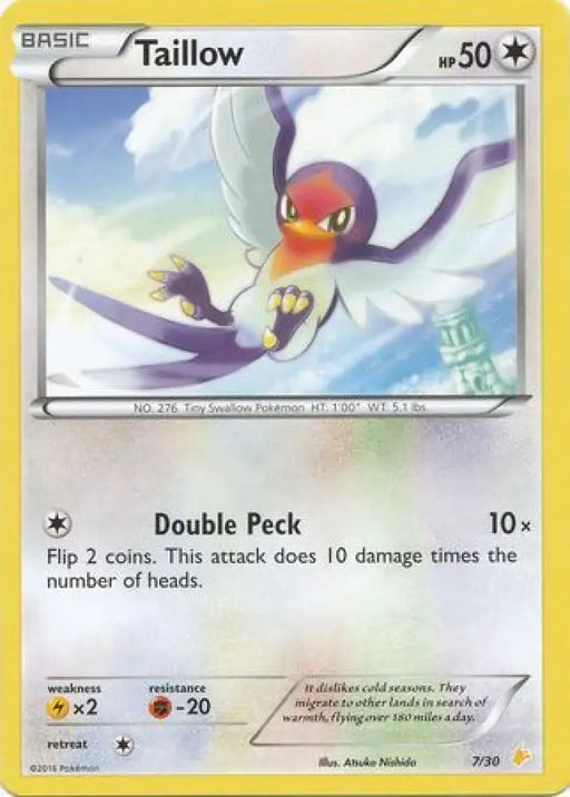 Taillow (7/30) [XY: Trainer Kit 3 - Pikachu Libre] - Pokemon Single