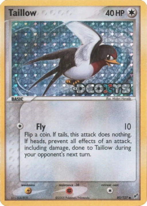 Taillow (80/107) (Stamped) [EX: Deoxys] - Pokemon Single