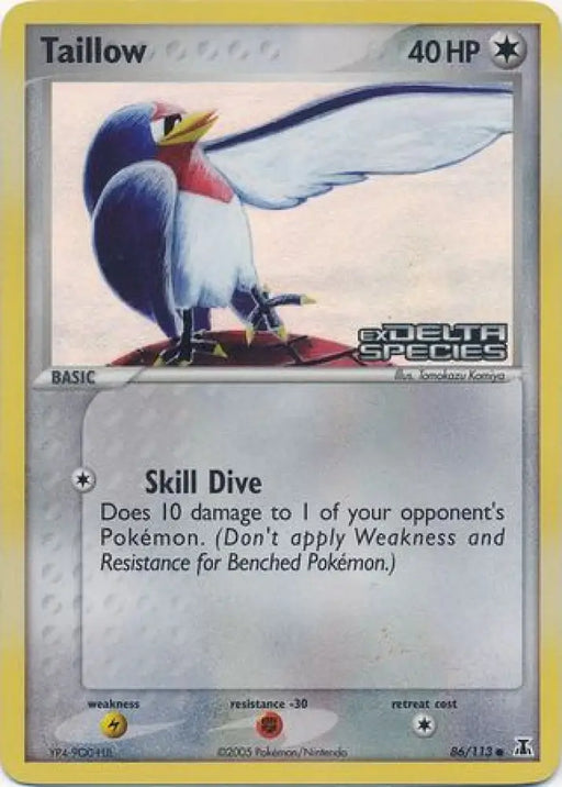 Taillow (86/113) (Stamped) [EX: Delta Species] - Pokemon Single