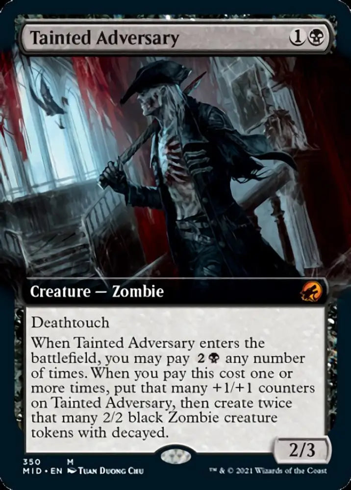 Tainted Adversary (Extended Art) [Innistrad: Midnight Hunt] - MTG Single