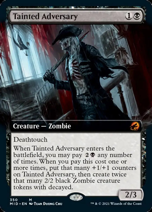 Tainted Adversary (Extended Art) [Innistrad: Midnight Hunt] - MTG Single