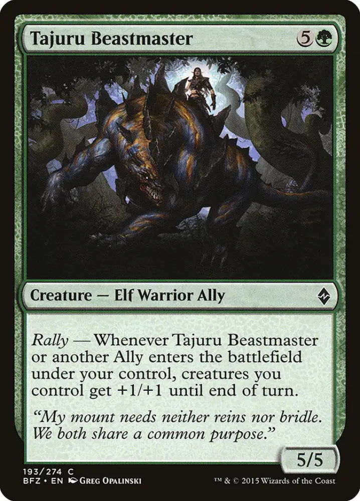 Tajuru Beastmaster [Battle for Zendikar] - MTG Single