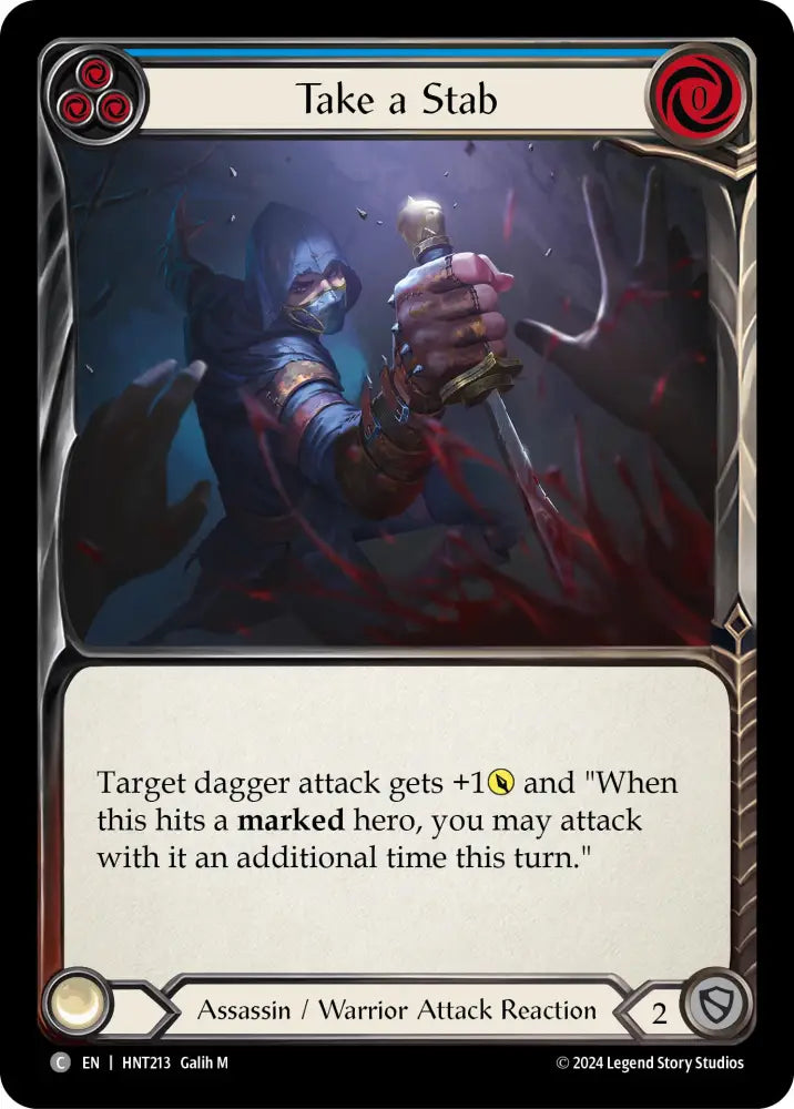 Take a Stab (Blue) [The Hunted] Rainbow Foil - Flesh And Blood Single