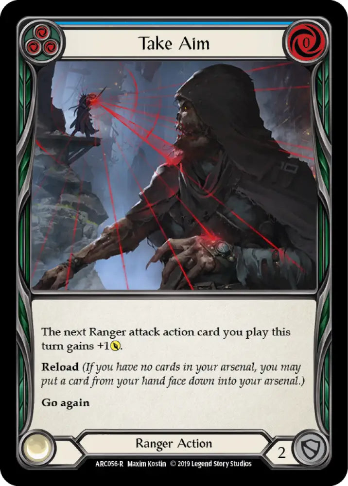 Take Aim (Blue) [Arcane Rising 1st Edition] 1st Edition Rainbow Foil - Flesh And Blood Single