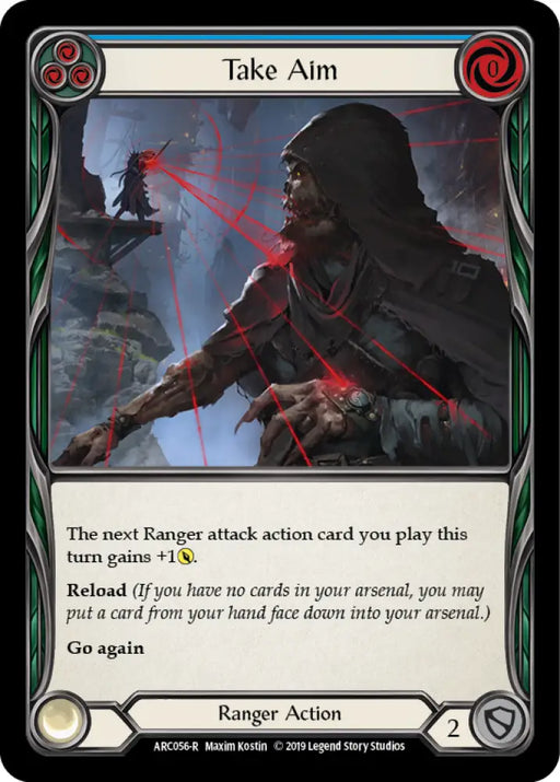 Take Aim (Blue) [Arcane Rising 1st Edition] 1st Edition Rainbow Foil - Flesh And Blood Single