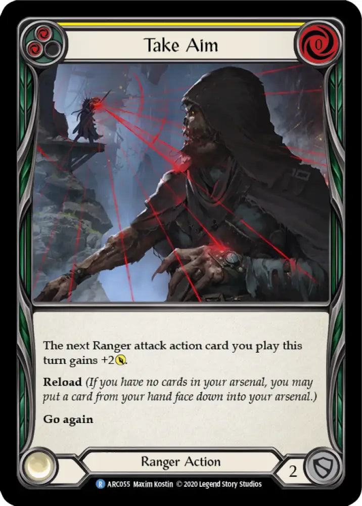 Take Aim (Yellow) [Arcane Rising Unlimited] Unlimited Rainbow Foil - Flesh And Blood Single