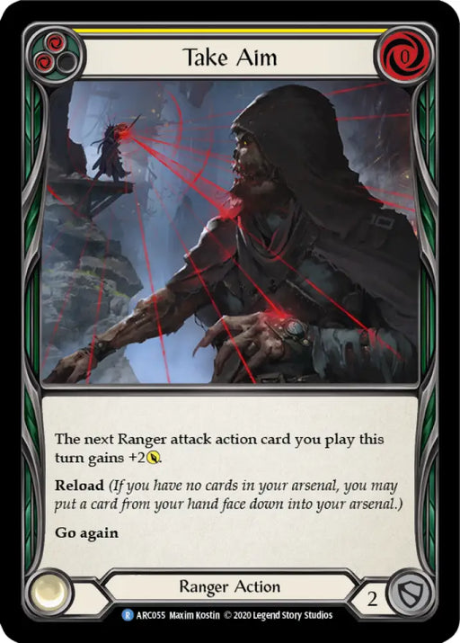 Take Aim (Yellow) [Arcane Rising Unlimited] Unlimited Rainbow Foil - Flesh And Blood Single