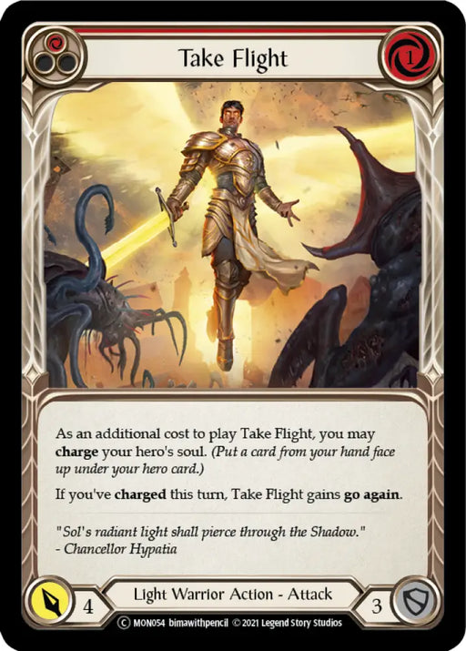 Take Flight (Red) [Monarch Unlimited] Unlimited Rainbow Foil - Flesh And Blood Single