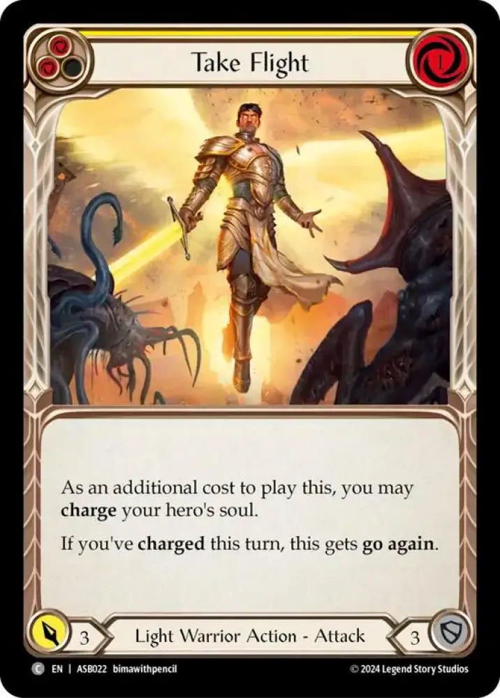 Take Flight (Yellow) [ASB022] (Armory Deck: Boltyn) - Flesh And Blood Single