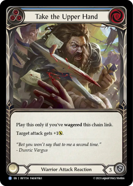 Take the Upper Hand (Blue) [Heavy Hitters] Rainbow Foil - Flesh And Blood Single