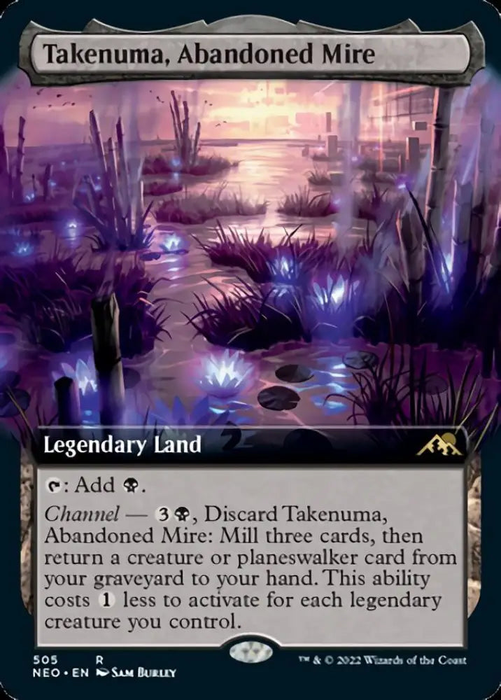 Takenuma Abandoned Mire (Extended Art) [Kamigawa: Neon Dynasty] - MTG Single