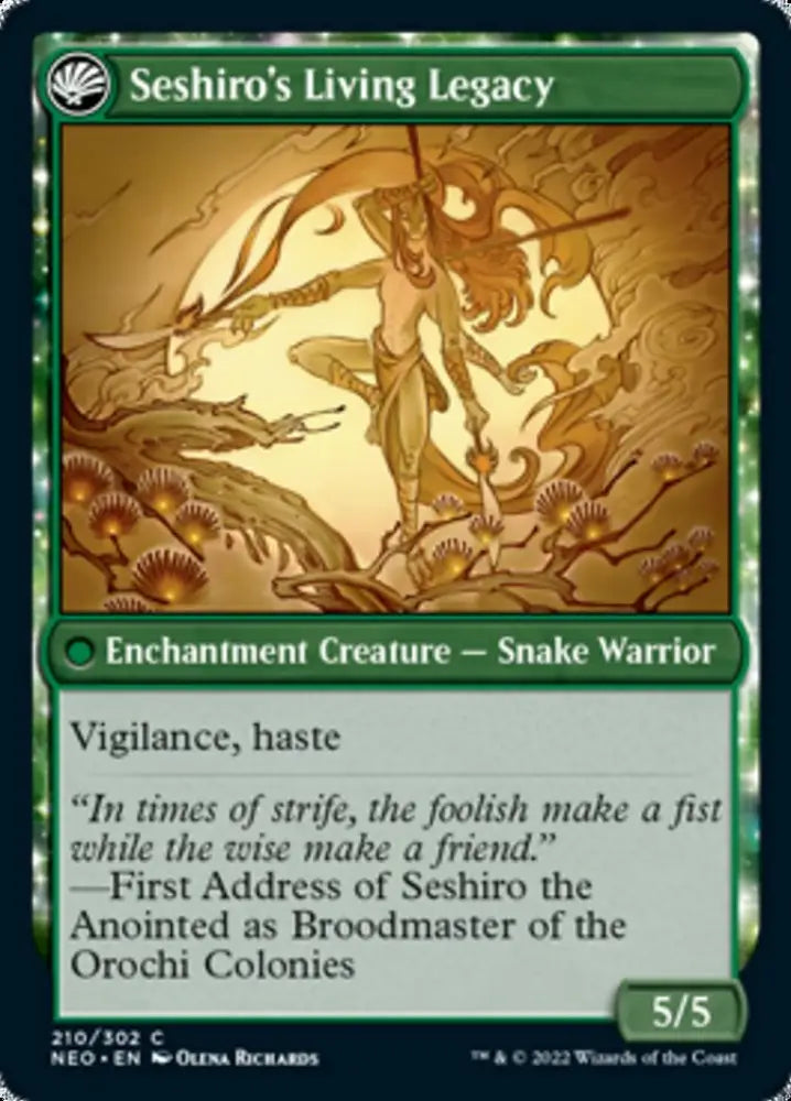 Tales of Master Seshiro // Seshiro’s Living Legacy [Kamigawa: Neon Dynasty] - MTG Single
