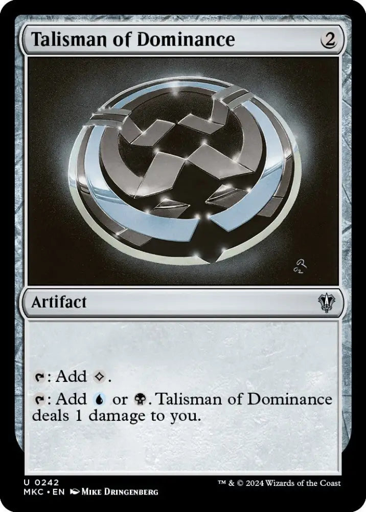 Talisman of Dominance [Murders at Karlov Manor Commander] - MTG Single