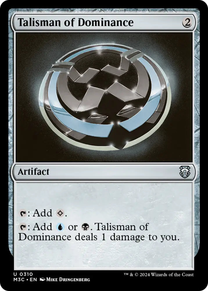 Talisman of Dominance (Ripple Foil) [Modern Horizons 3 Commander] - MTG Single