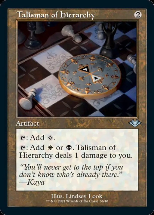 Talisman of Hierarchy (Retro Foil Etched) [Modern Horizons] - MTG Single