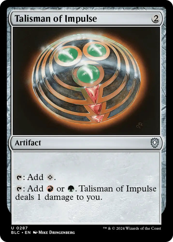 Talisman of Impulse [Bloomburrow Commander] - MTG Single