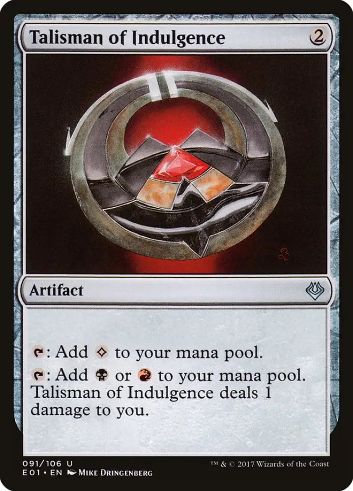 Talisman of Indulgence [Archenemy: Nicol Bolas] - MTG Single