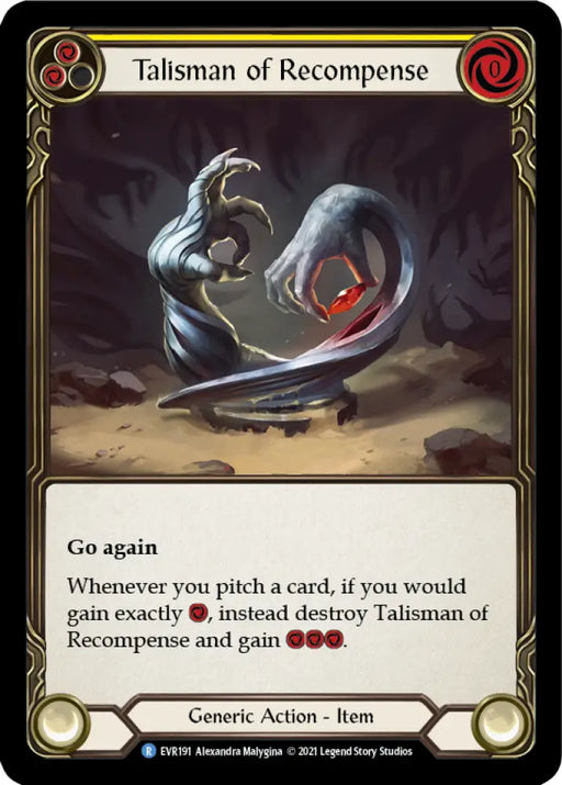 Talisman of Recompense [Everfest] 1st Edition Normal - Flesh And Blood Single