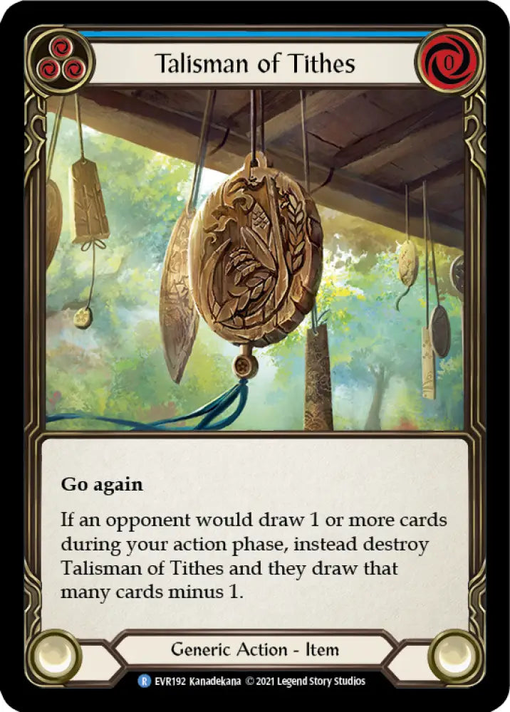 Talisman of Tithes [Everfest] 1st Edition Normal - Flesh And Blood Single