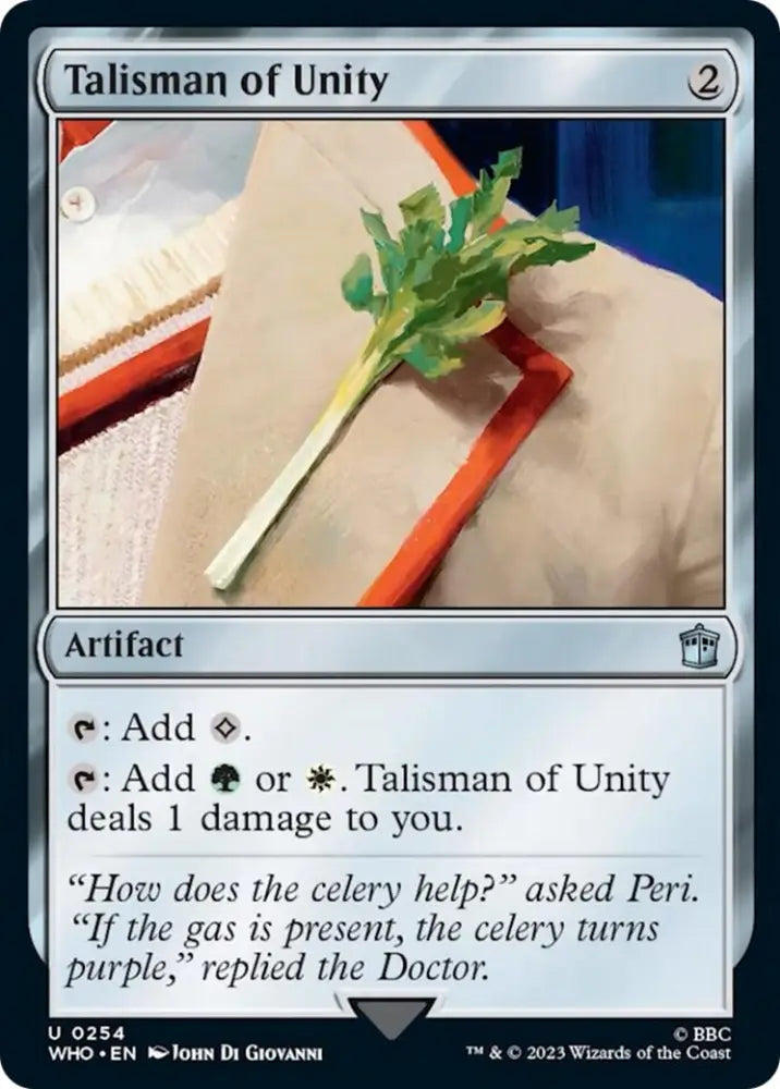 Talisman of Unity [Doctor Who] - MTG Single