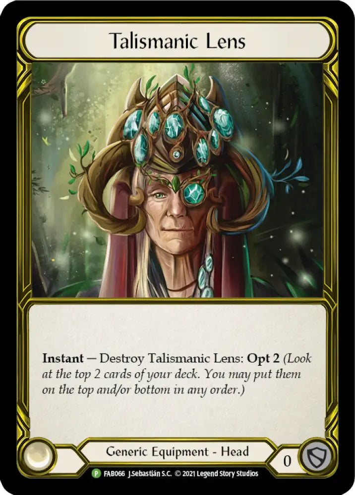Talismanic Lens (Golden) [FAB066] (Promo) Cold Foil - Flesh And Blood Single