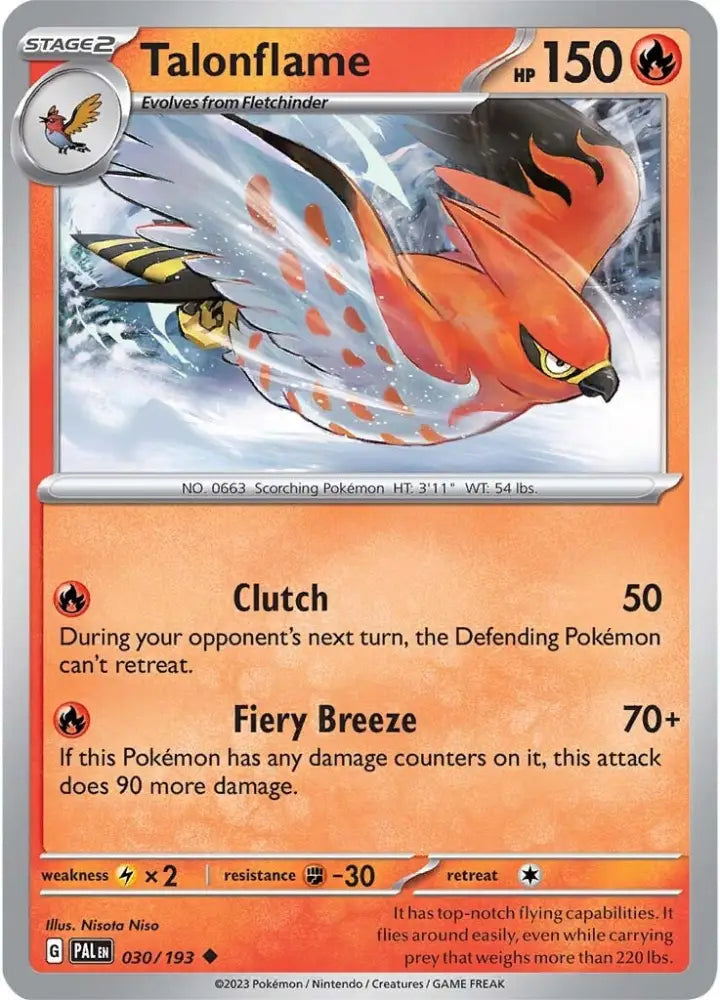 Talonflame (030/193) [Scarlet & Violet: Paldea Evolved] - Pokemon Single
