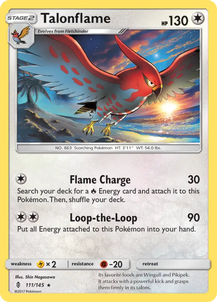 Talonflame (111/145) [Sun & Moon: Guardians Rising] - Pokemon Single