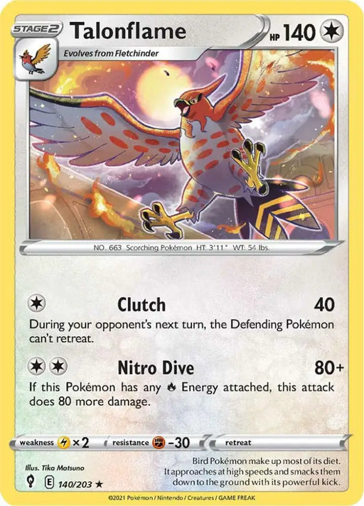Talonflame (140/203) [Sword & Shield: Evolving Skies] - Pokemon Single