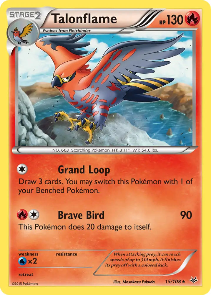 Talonflame (15/108) [XY: Roaring Skies] - Pokemon Single