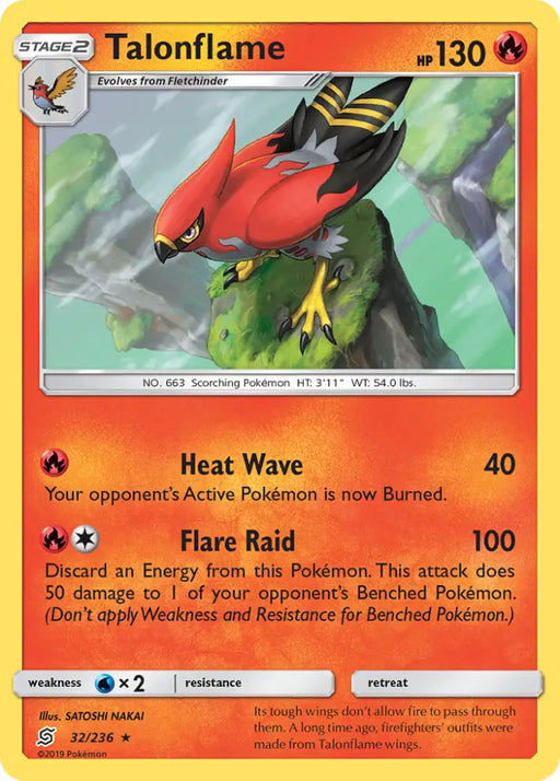 Talonflame (32/236) [Sun & Moon: Unified Minds] - Pokemon Single