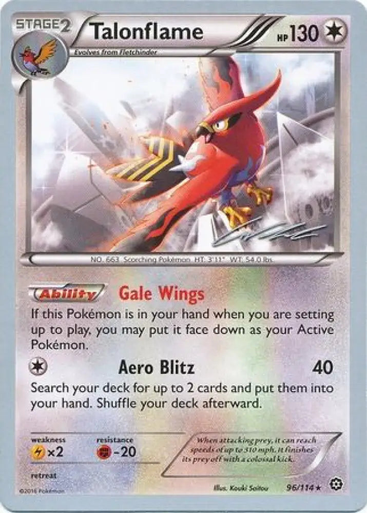 Talonflame (96/114) (Ninja Blitz - Cody Walinski) [World Championships 2016] - Pokemon Single