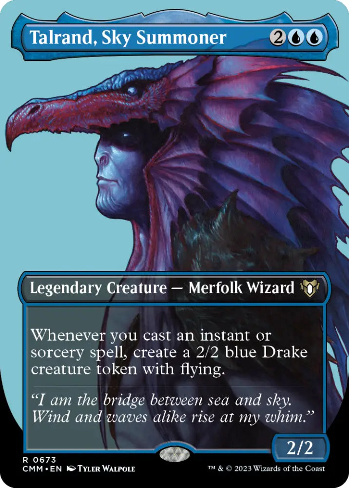 Talrand Sky Summoner (Borderless Profile) [Commander Masters] - MTG Single