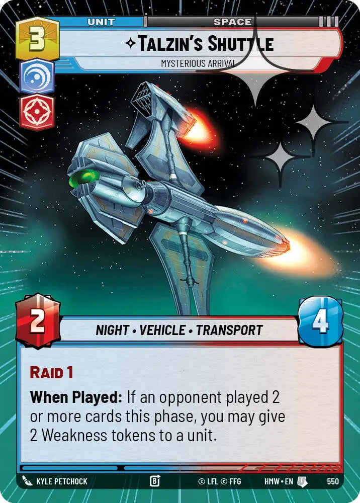 Talzin's Shuttle - Mysterious Arrival (Hyperspace Foil) (550) [Homeworlds]
