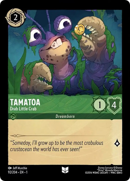 Tamatoa - Drab Little Crab (92/204) [The First Chapter] - Lorcana Single