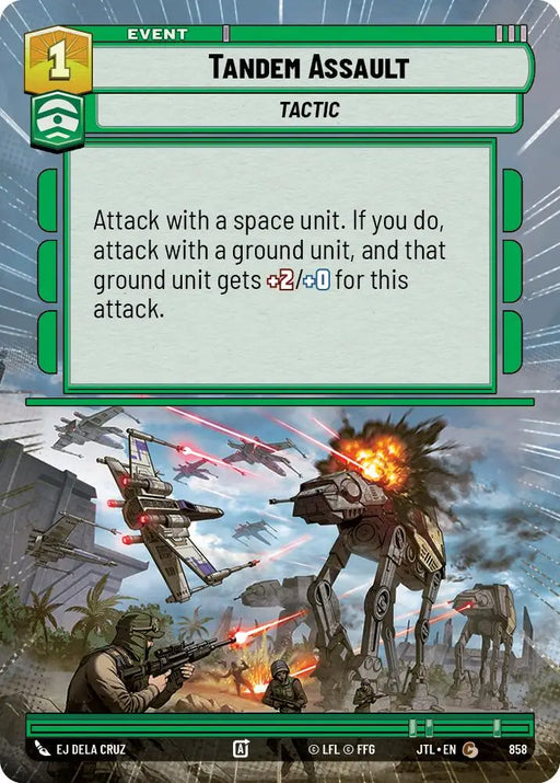 Tandem Assault (Hyperspace Foil) (858) [Jump to Lightspeed] - Star Wars: Unlimited Single