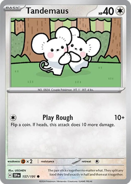 Tandemaus (157/191) [Scarlet & Violet: Surging Sparks] - Pokemon Single