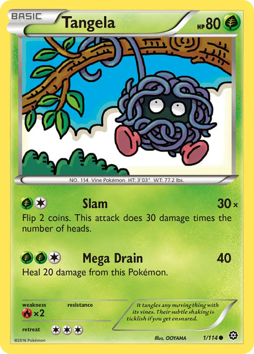 Tangela (1/114) [XY: Steam Siege] - Pokemon Single