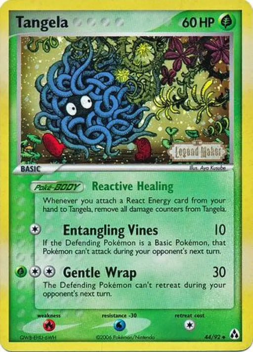 Tangela (44/92) (Stamped) [EX: Legend Maker] - Pokemon Single