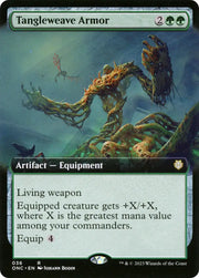 Tangleweave Armor (Extended Art) [Phyrexia: All Will Be One Commander] - MTG Single