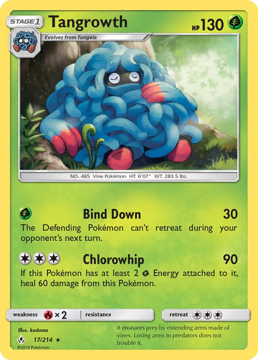 Tangrowth (17/214) [Sun & Moon: Unbroken Bonds] - Pokemon Single