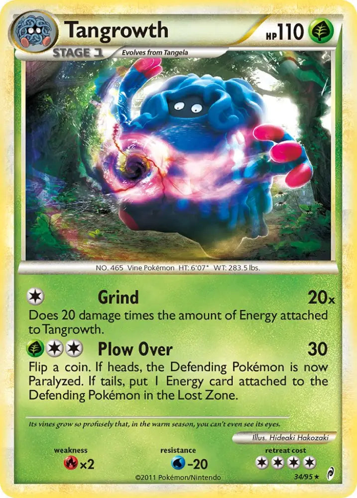 Tangrowth (34/95) (Theme Deck Exclusive) [HeartGold & SoulSilver: Call of Legends] - Pokemon Single
